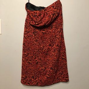 The limited strapless leopard print dress size 4